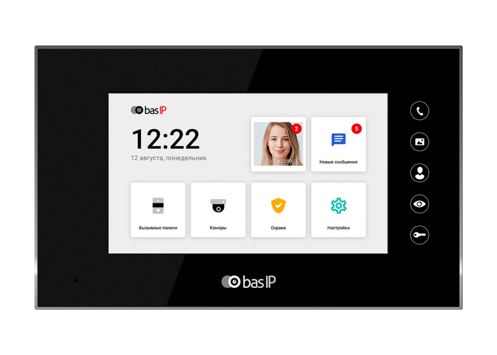 IP-Видеодомофон BAS-IP AQ-07LL BLACK